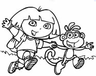 Dora coloring rajzfilm HTML5 jtk