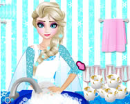 rajzfilm - Elsa washing dishes