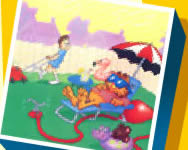 Garfield jtkok puzzle 4 rajzfilm HTML5 jtk